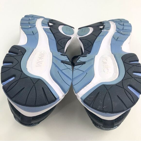 Vionic Satima Navy Light Blue Lace Up Athletic Performance Athleisure Sneakers - Picture 14 of 16